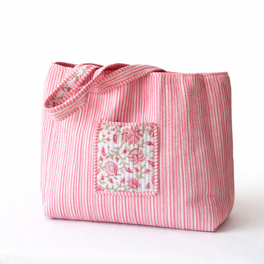 Tote Exótica Rosado Reversible
