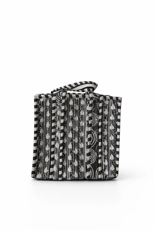 Mini Tote Grafito Reversible