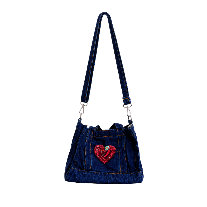 Mini Denim Heart and Mini Denim Garden