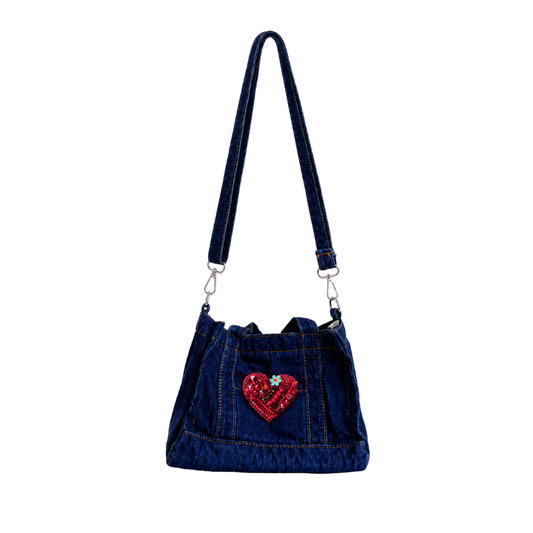 Mini Denim Heart and Mini Denim Garden