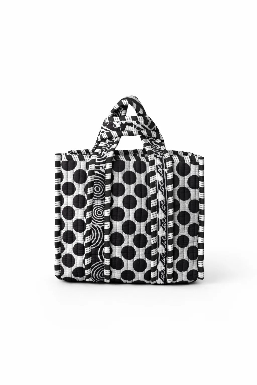 Mini Tote Noir Dot Reversible