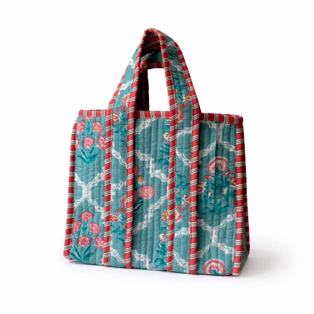 Mini Tote Marea Verde Mar Reversible