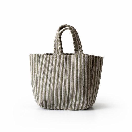 Mini Tote Raíz Verde Militar Reversible