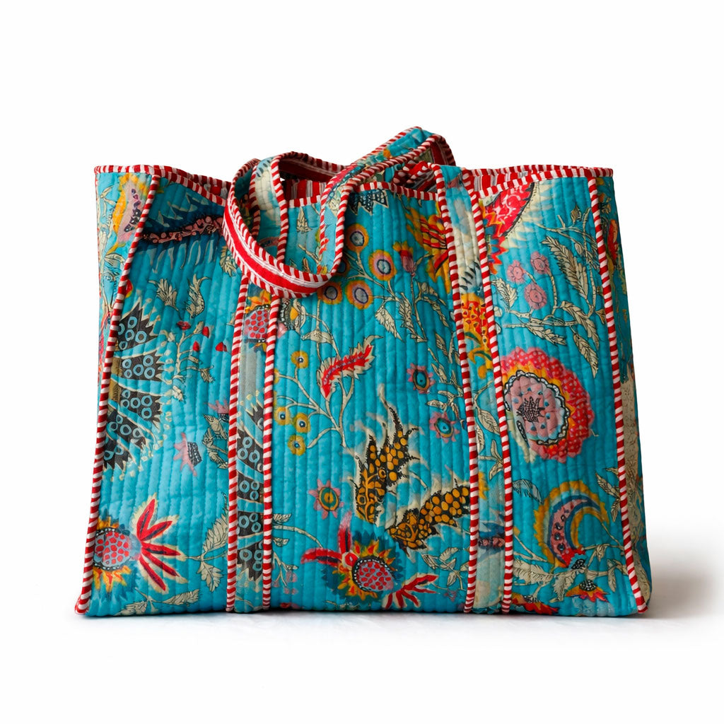 Tote Espina Turquesa Reversible