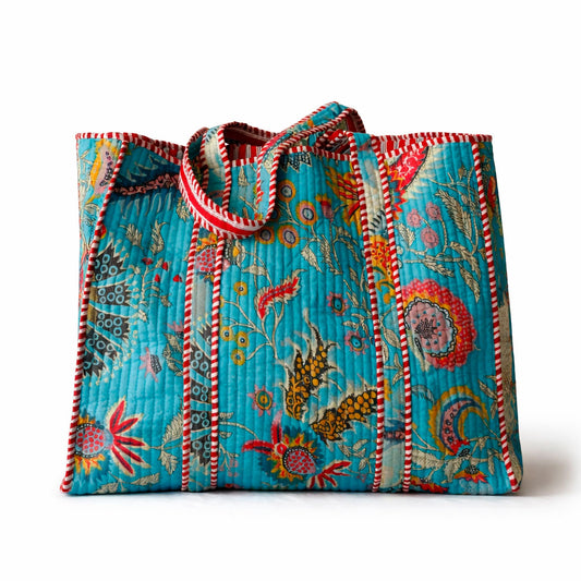 Tote Espina Turquesa Reversible