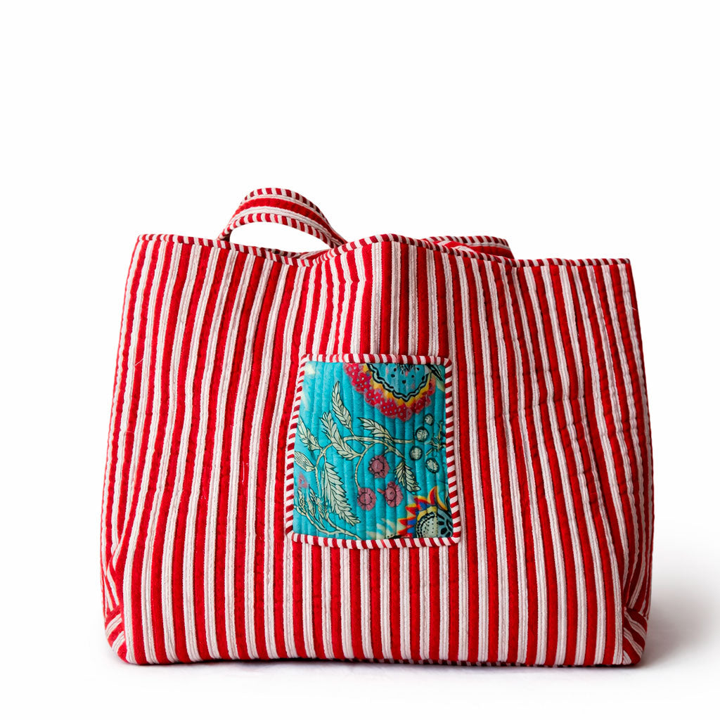 Tote Espina Turquesa Reversible