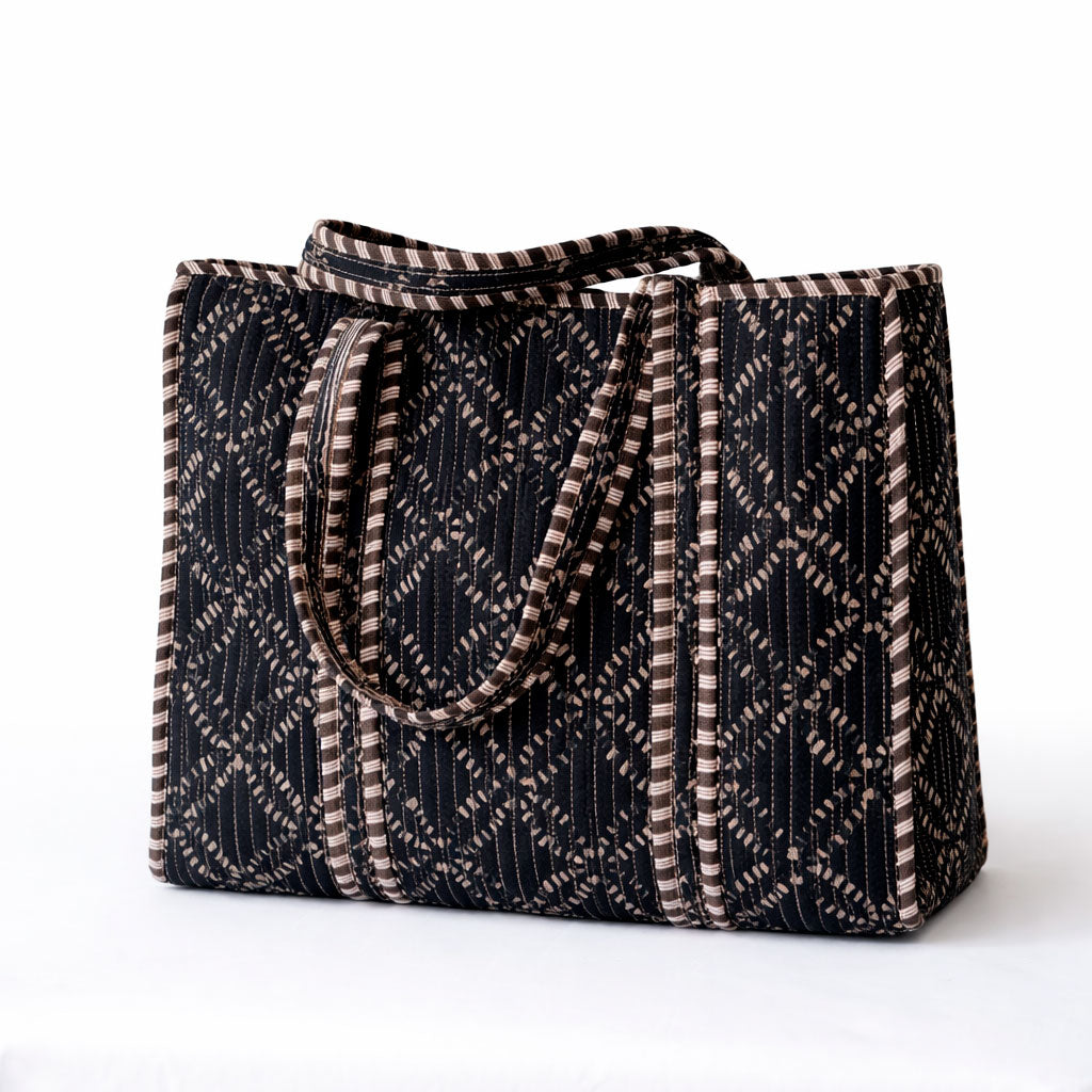 Tote Noche Negro Profundo Reversible