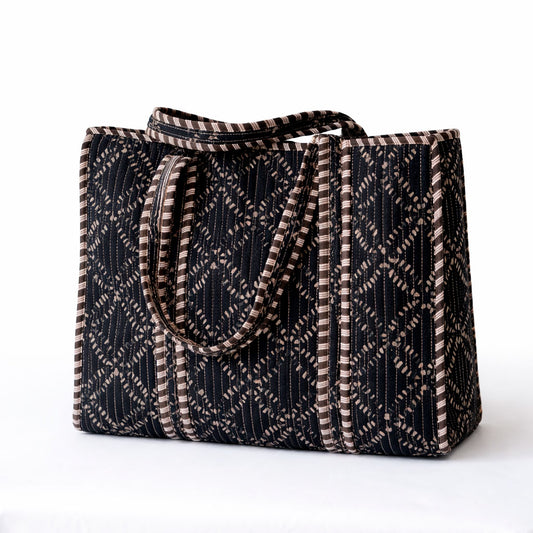 Tote Noche Negro Profundo Reversible
