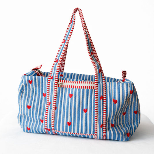 Duffle Latido Corazón Celeste